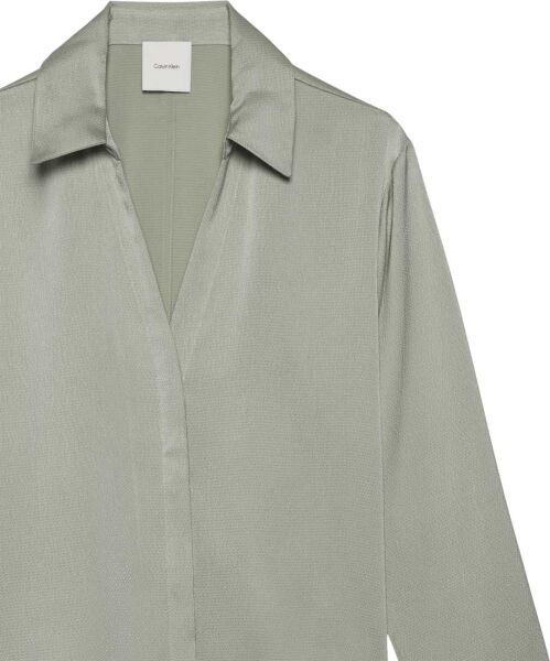 HAMMERED SATIN FITTED SHIRT