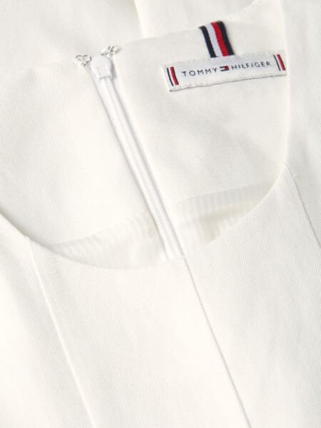 LINEN BLEND HOURGLASS MIDI DRS