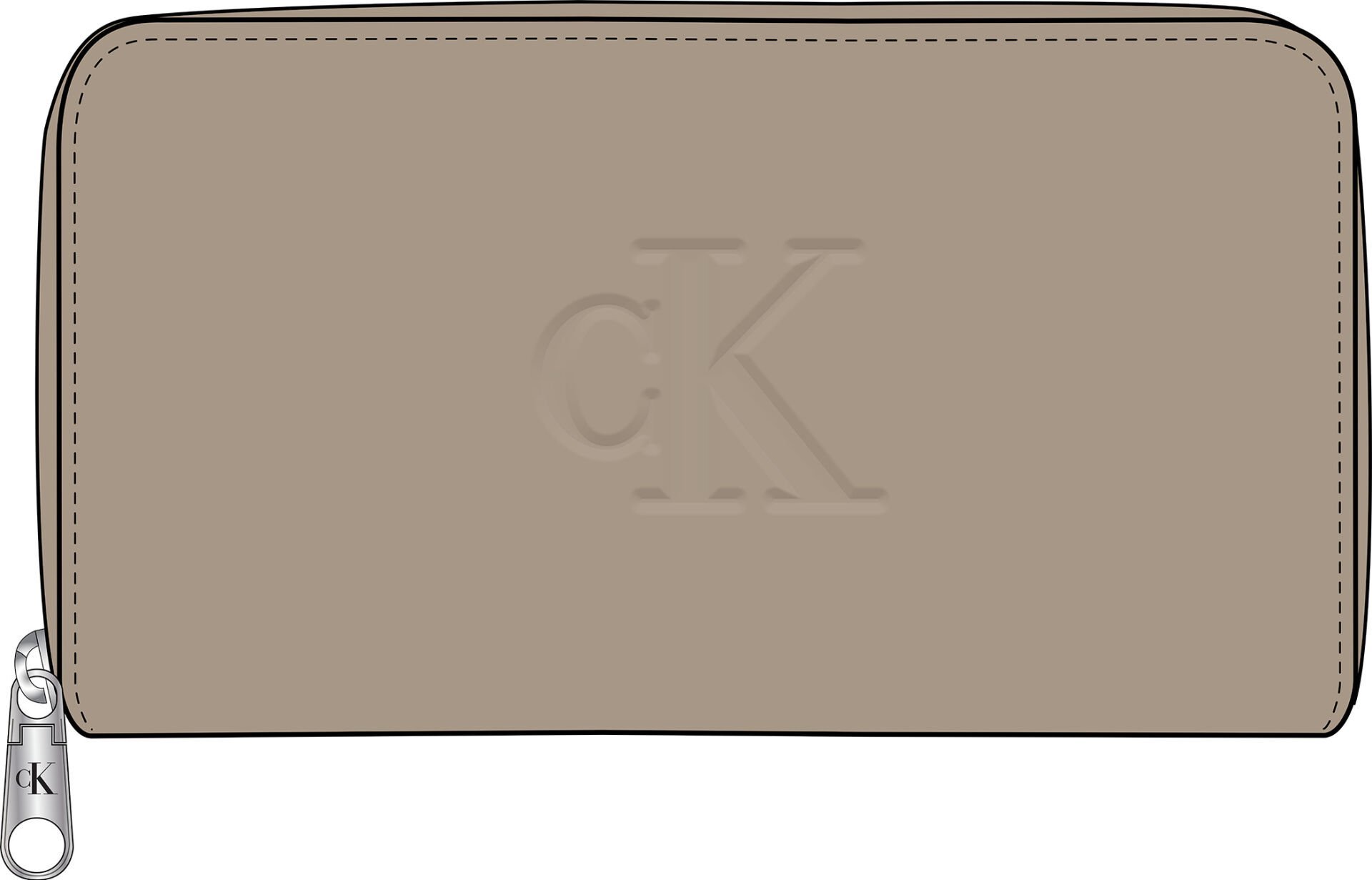 SCULPTED ZIP AROUND WALLET