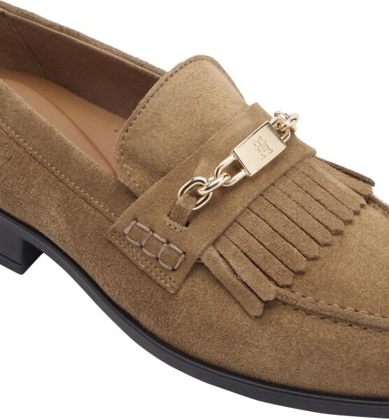 TH CHAIN FRINGE SUEDE LOAFER