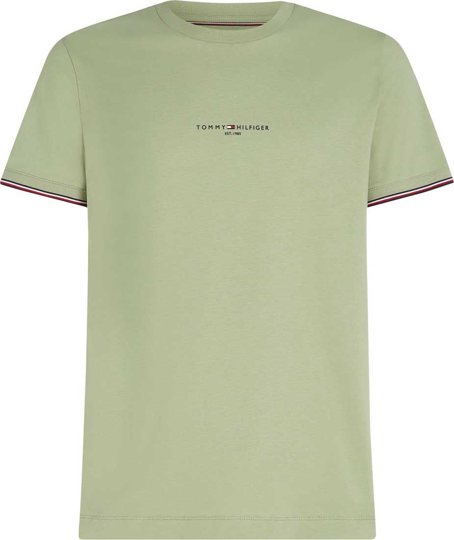 TOMMY LOGO TIPPED TEE M - Yeşil