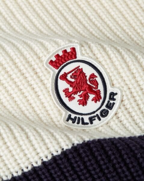 RWB RIB CHEST STRIPE ZIP THROU