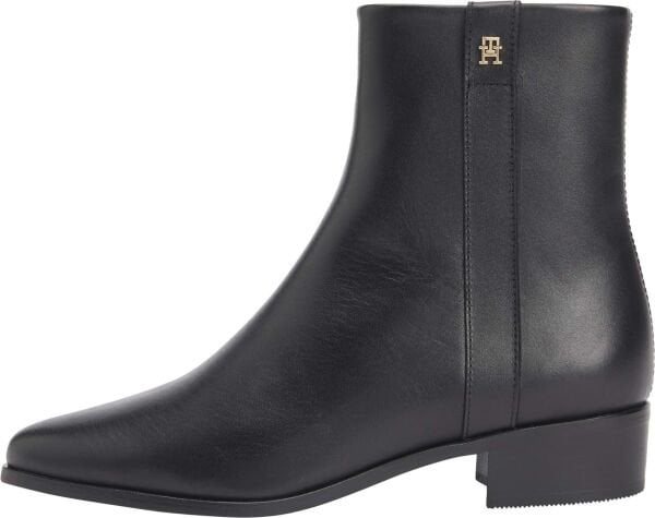 TH LEATHER POINTY ZIP BOOTIE