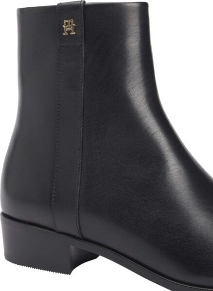 TH LEATHER POINTY ZIP BOOTIE