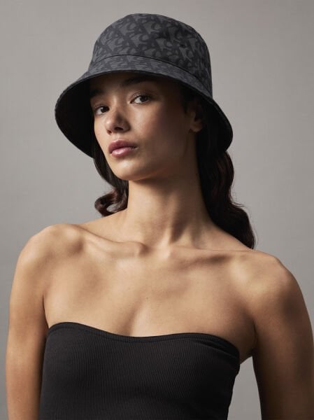 LOGO JACQUARD BUCKET HAT