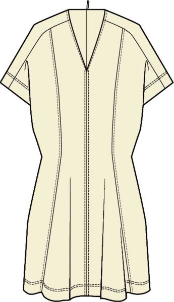 COTTON POPLIN PANEL MINI DRESS