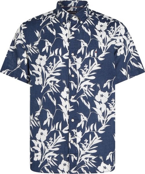 LINEN TROPICAL PRT SS RF SHIRT