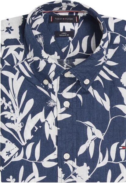 LINEN TROPICAL PRT SS RF SHIRT