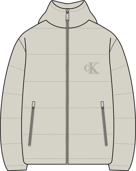 LS NYLON MONOGRAM PUFFER JKT