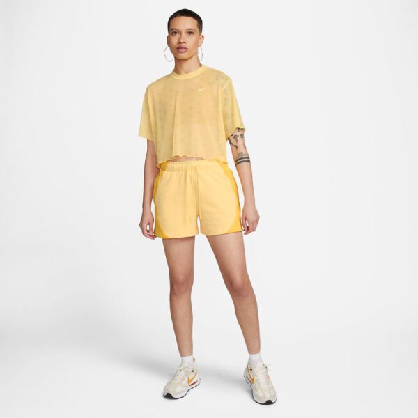 W NSW AIR AOP MESH SS CROP TOP