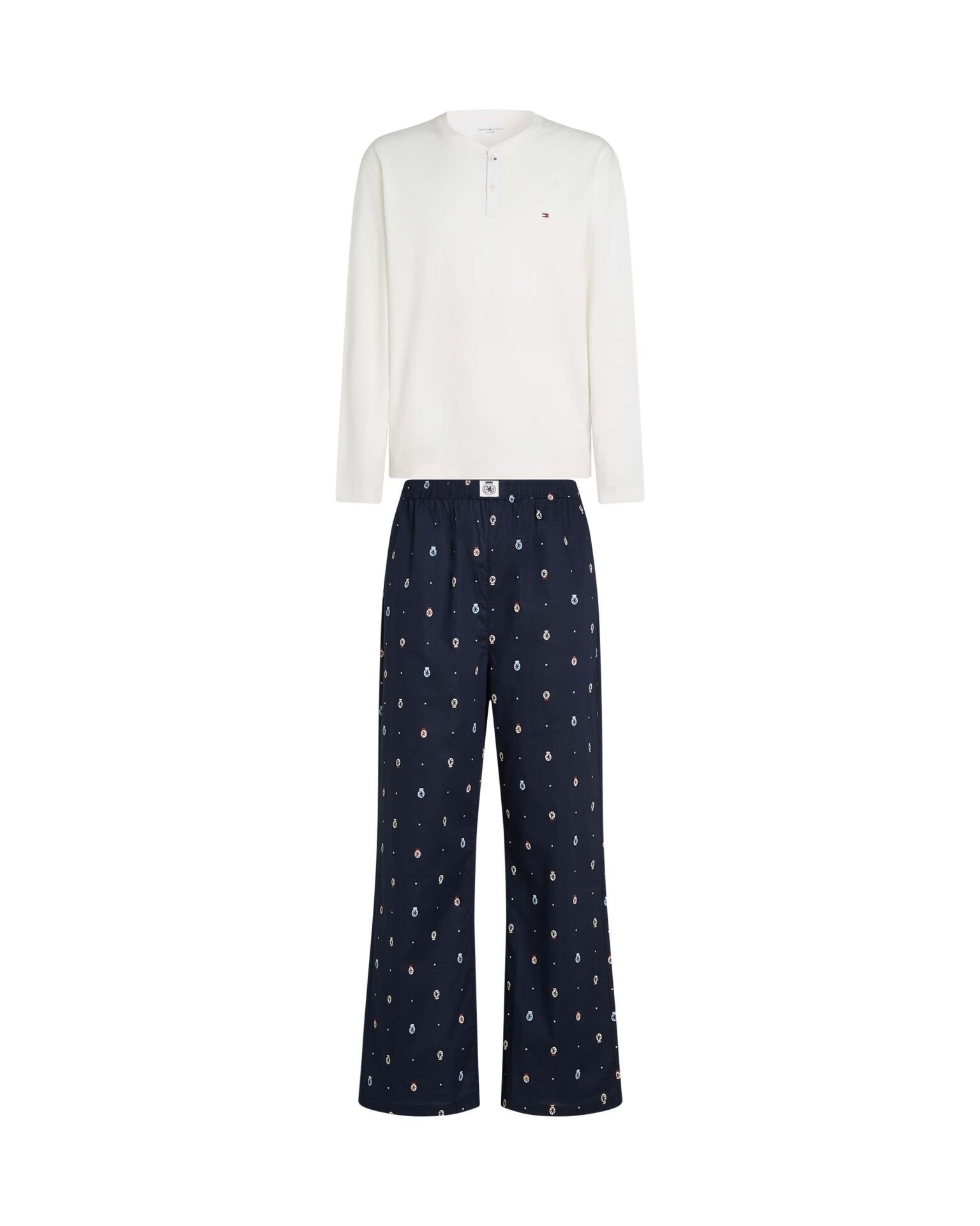 LS WOVEN HENLEY PJ SET - BOXED