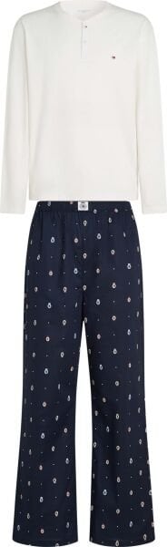 LS WOVEN HENLEY PJ SET - BOXED