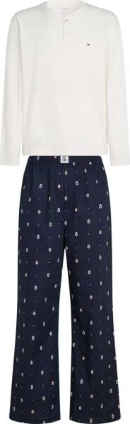 LS WOVEN HENLEY PJ SET - BOXED