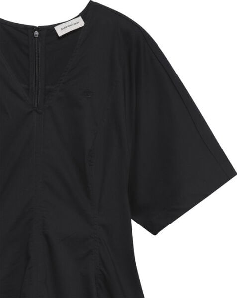 COTTON POPLIN PANEL MINI DRESS