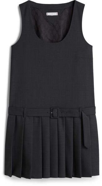 WOOL BLEND CHECK MINI DRESS