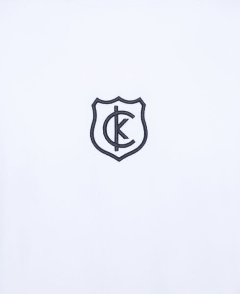 SS 20S EMBRD CK SHIELD CN TEE