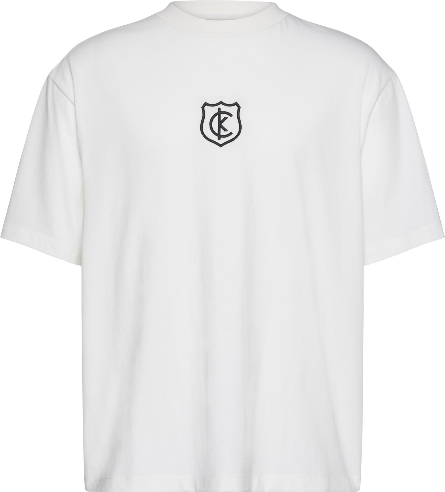 SS 20S EMBRD CK SHIELD CN TEE