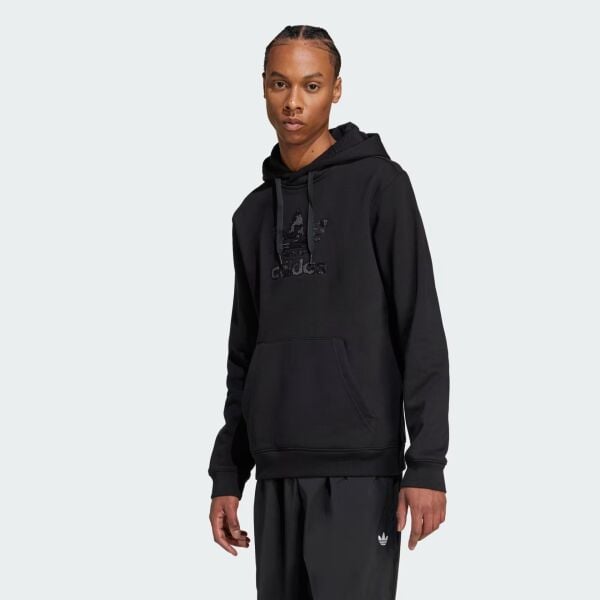 CAMO HOODED CHE     BLACK