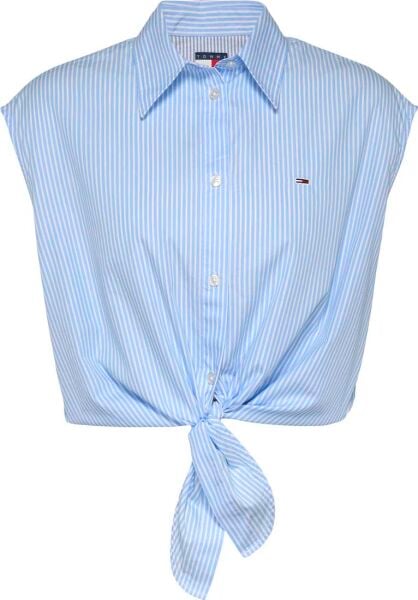 TJW POPLIN FRONT KNOT SHIRT