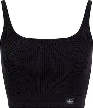 WOVEN LABEL SWEATER BRALETTE