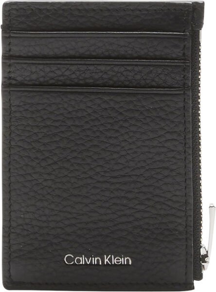 CK LEATHER N/S ZIP CARD CASE