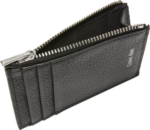 CK LEATHER N/S ZIP CARD CASE