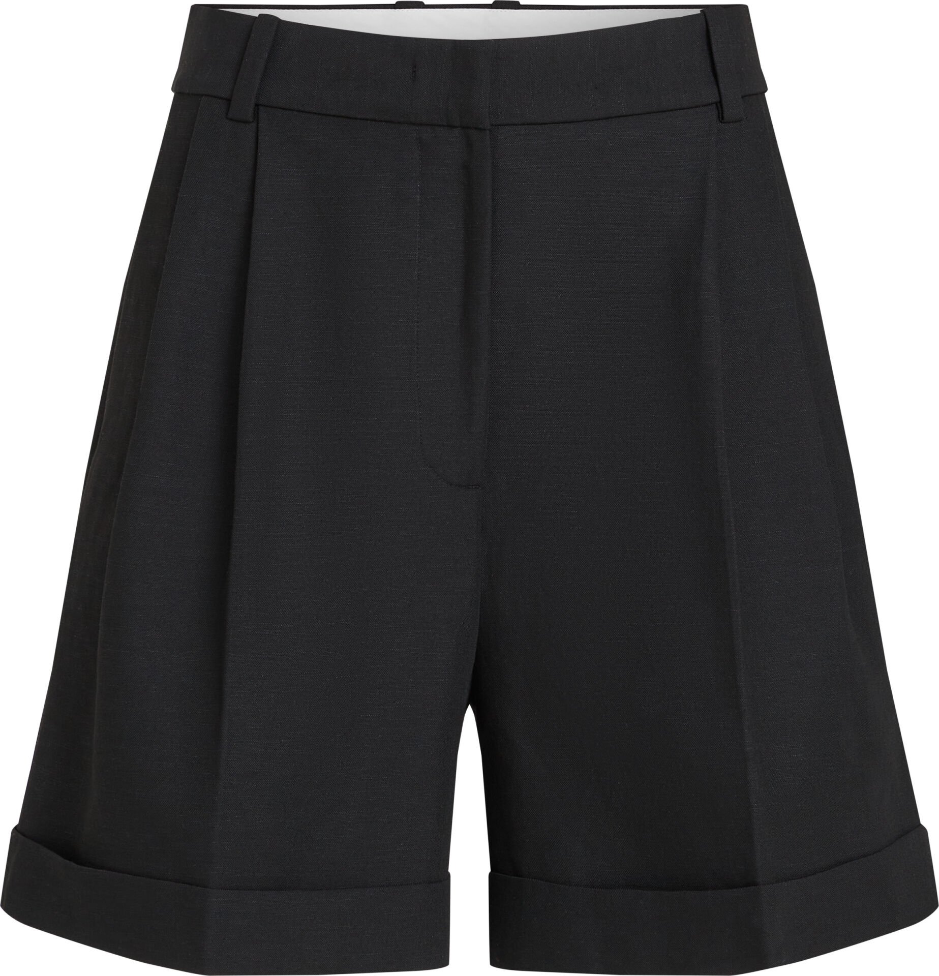 LINEN MIX PLEATED SHORT