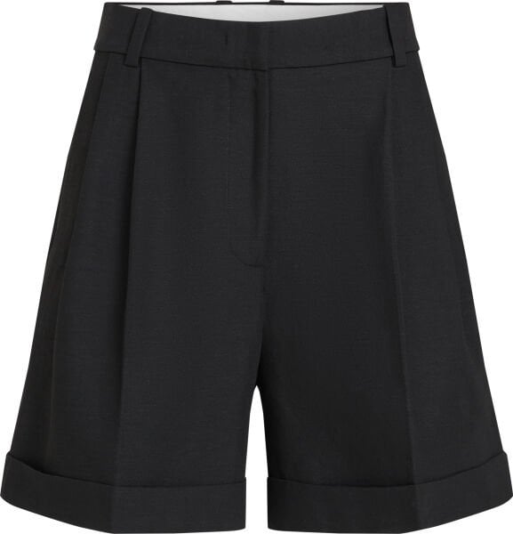 LINEN MIX PLEATED SHORT
