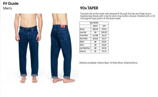 5PKT 90S TAPER WASHED BONE JEA