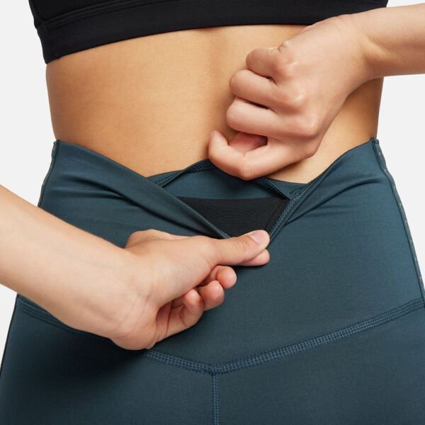 W NK ONE TF HR 7/8 TIGHT MTLC