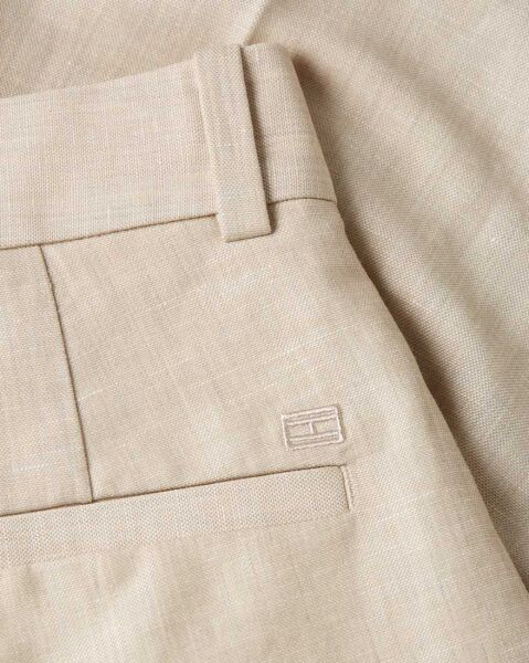 LINEN MIX PLEATED SHORT