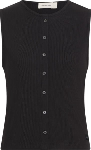 WOVEN LABEL RIB CARDIGAN