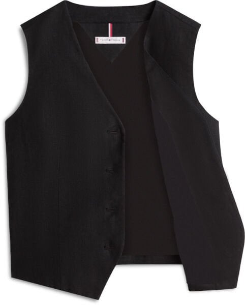 NEW ESS LINEN VEST