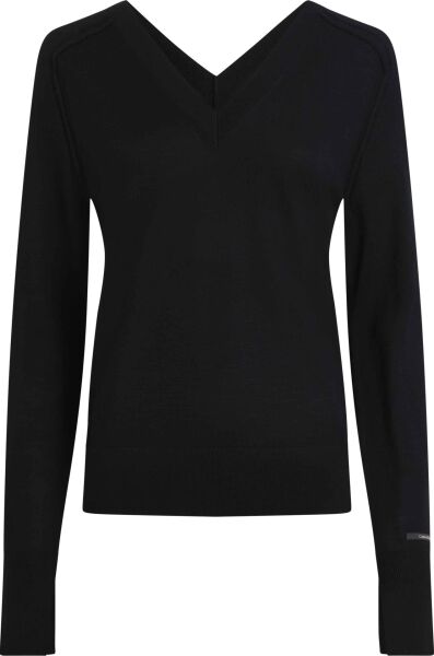 EXTRA FINE WOOL DOUBLE V-NECK