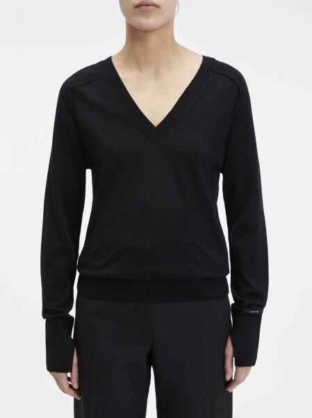 EXTRA FINE WOOL DOUBLE V-NECK