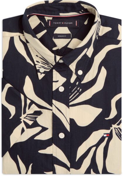 CL LINEN BLEND FLOWER PRT SHIR