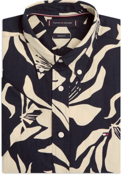 CL LINEN BLEND FLOWER PRT SHIR