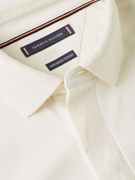 JACQUARD HIDDEN PLACKET REG PO