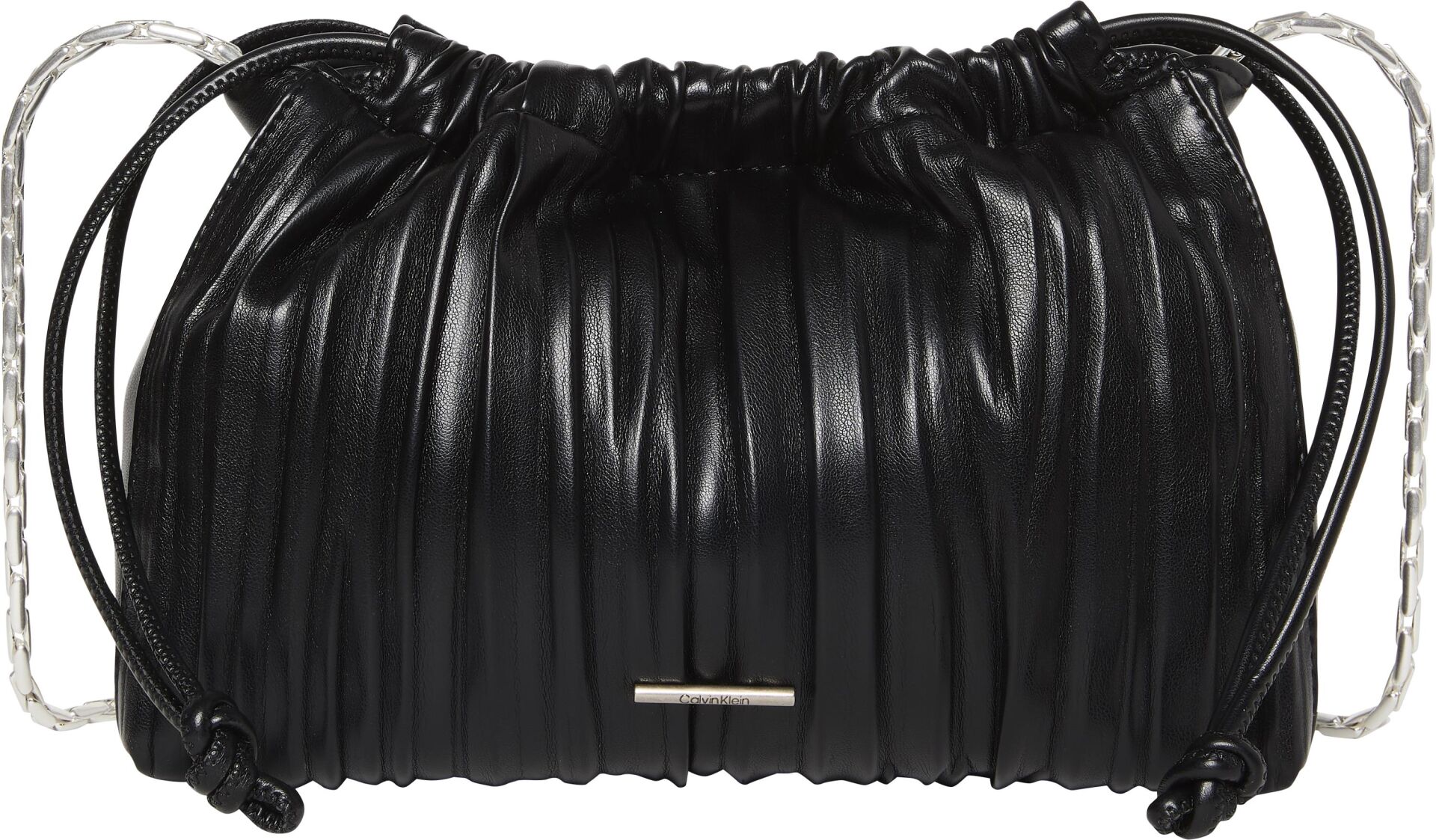 DRAWSTRING PLISSE CROSSBODY