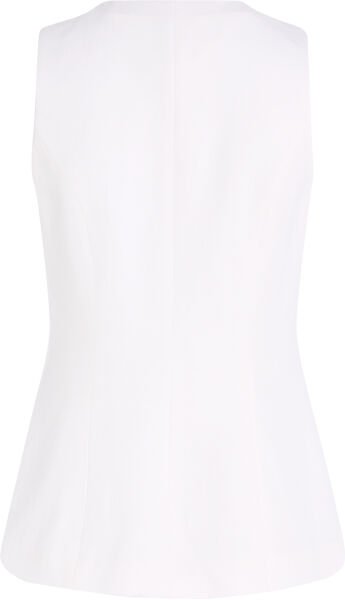 LINEN MIX SLIM WAISTCOAST TOP