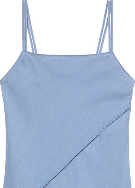 BIAS CUT DENIM TENCEL DRESS LI