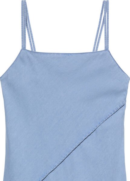 BIAS CUT DENIM TENCEL DRESS LI