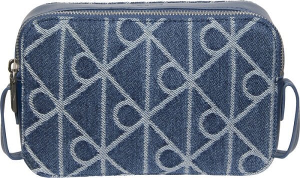 EMBLEM AOP DENIM CAMERA BAG
