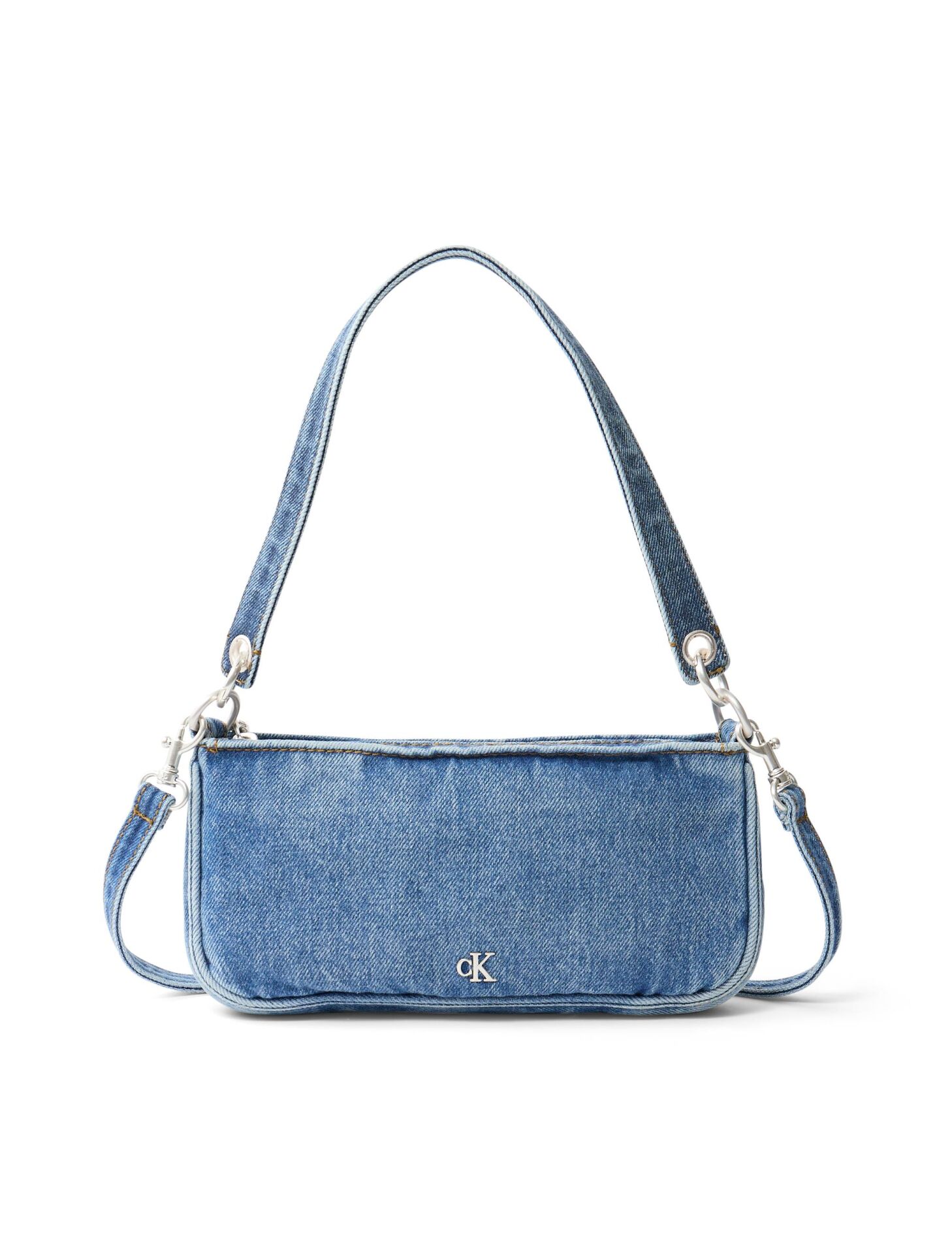 DENIM SHOULDER POUCH W/STRAP