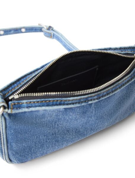 DENIM SHOULDER POUCH W/STRAP