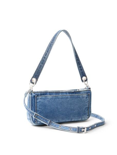 DENIM SHOULDER POUCH W/STRAP
