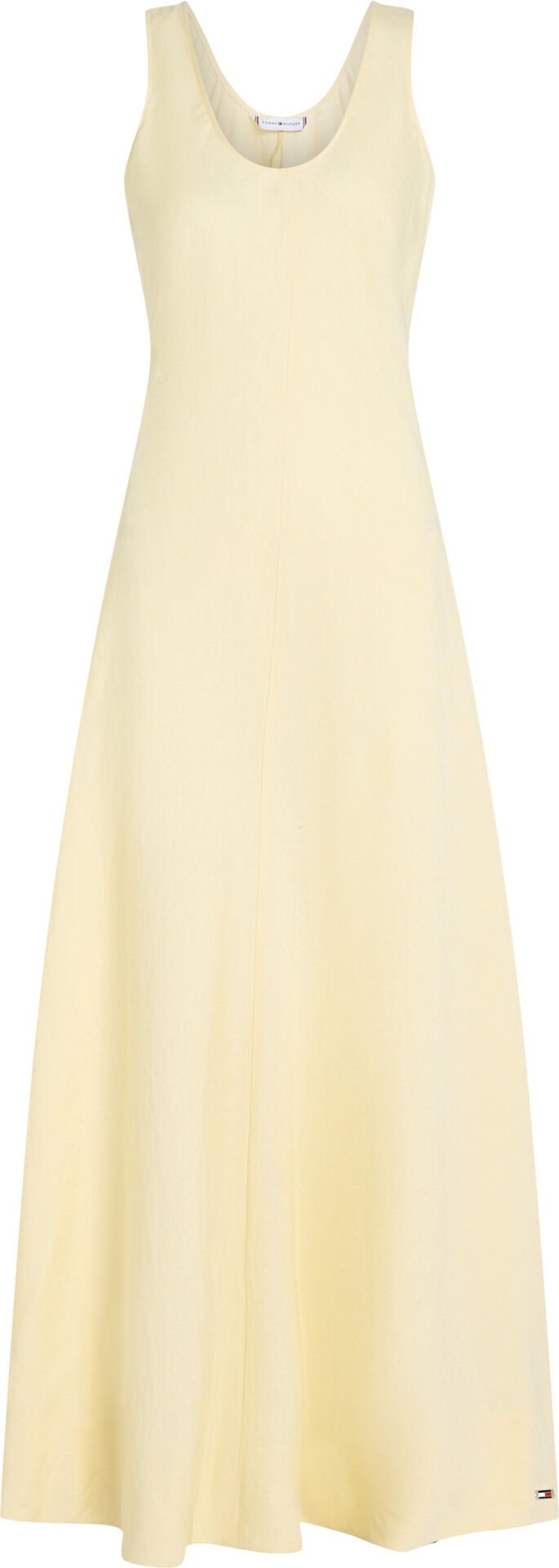 TEXTURED LINEN TANK MAXI DRESS