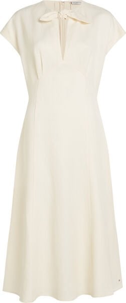 LINEN VIS KNOT TIE S/S DRESS