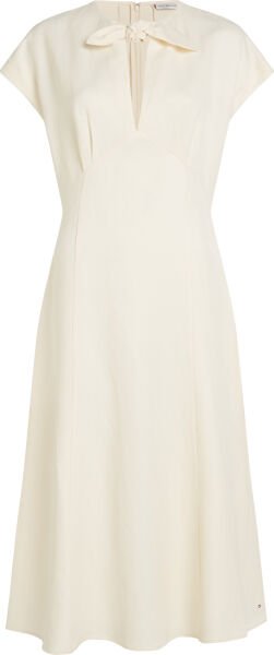 LINEN VIS KNOT TIE S/S DRESS