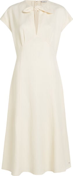 LINEN VIS KNOT TIE S/S DRESS